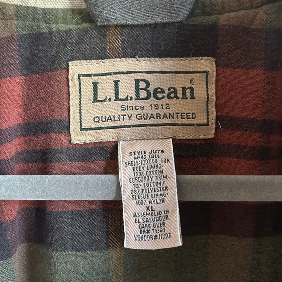 Vintage LL Bean Mens XL Flannel Lined Canvas Field Barn Chore Coat - Picture 3 of 16
